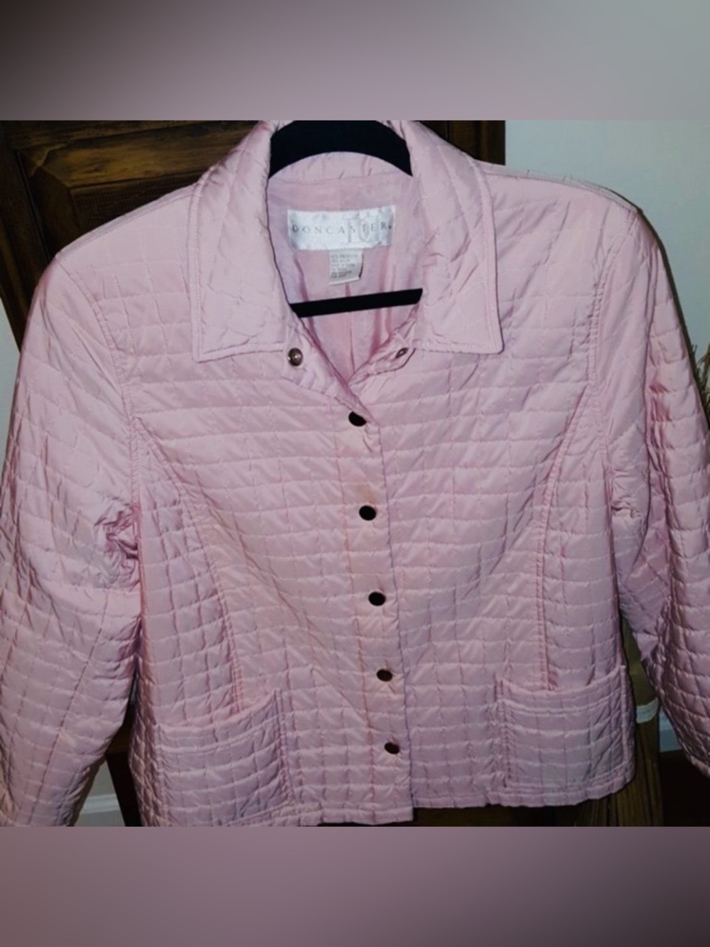 Doncaster Quilted Snap-Front Jacket in Soft Pink - Picture 8 of 8